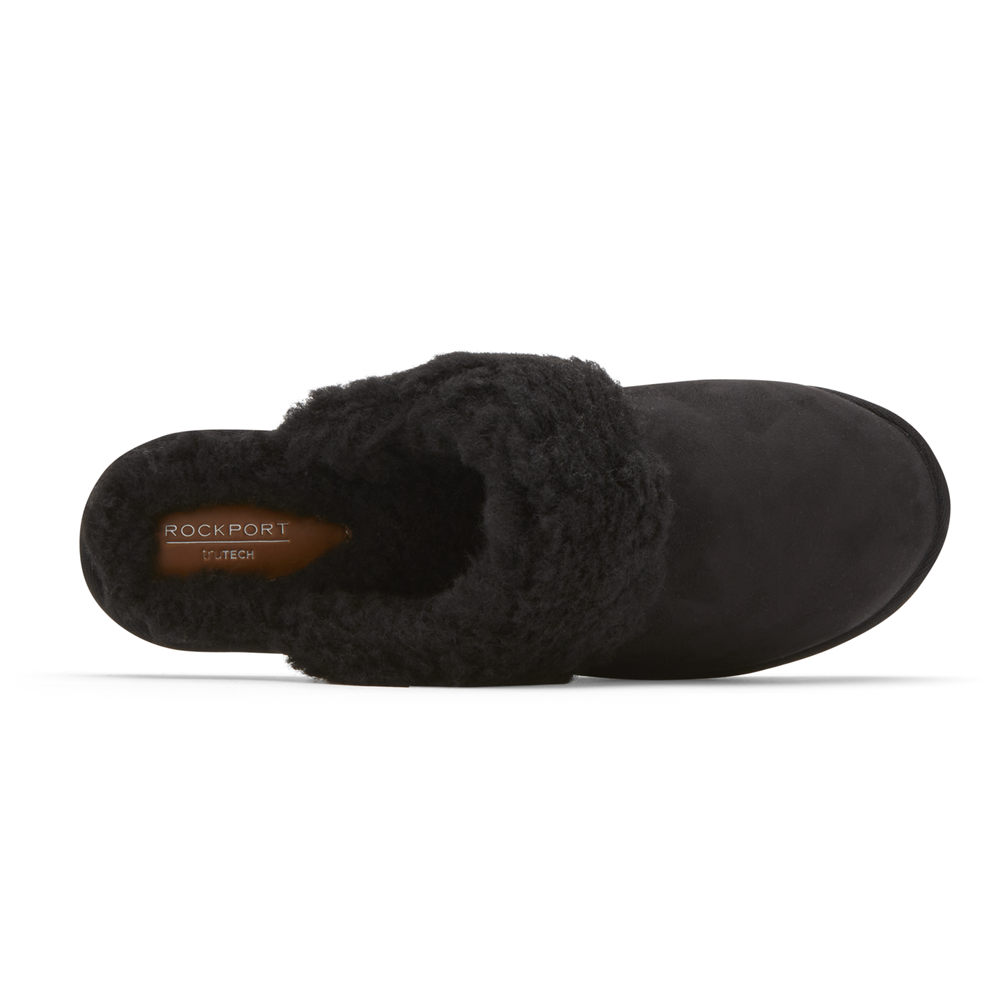 Rockport Womens truTECH Veda Slide - Slippers Black - FDQ649305